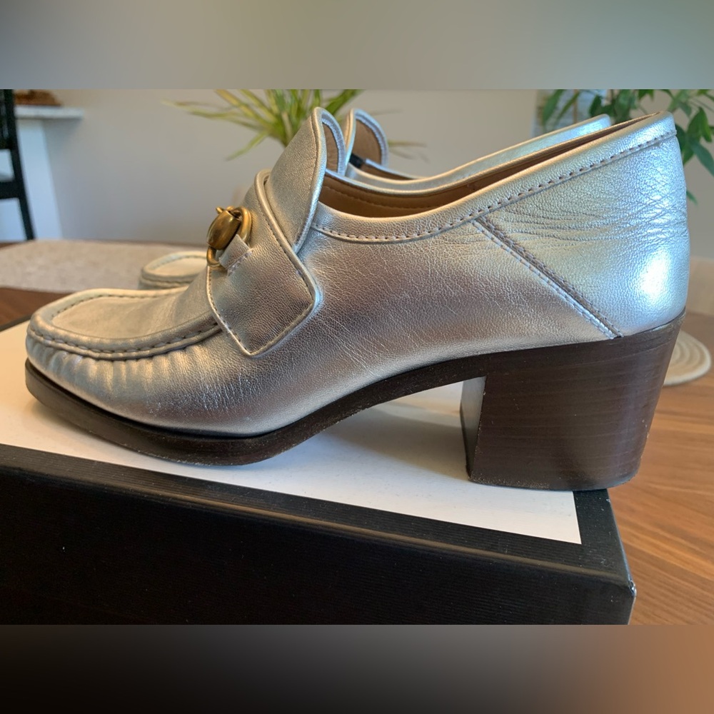 Gucci Vegas Loafer block heel Silver 37.5